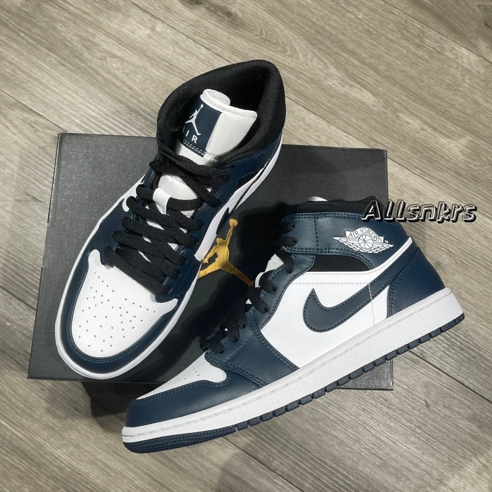 Air Jordan 1 Mid Armory Navy Men’s - Picture 6 of 9